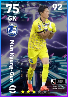 Mun Kyung-Gun eFootball 2026 player card — 75 OVR GK