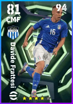 Davide Frattesi eFootball 2026 player card — 81 OVR CMF