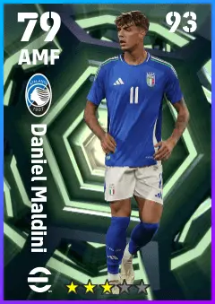 Daniel Maldini eFootball 2026 player card — 79 OVR AMF