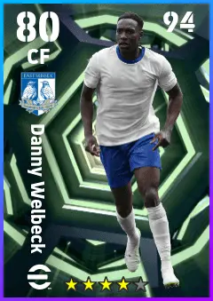 Danny Welbeck eFootball 2026 player card — 80 OVR CF