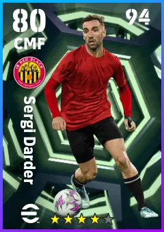 Sergi Darder eFootball 2026 player card — 80 OVR CMF