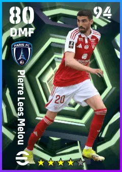 Pierre Lees Melou eFootball 2026 player card — 80 OVR DMF