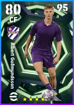 Albert Gudhmundsson eFootball 2026 player card — 80 OVR CF