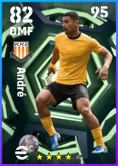 Andre eFootball 2026 player card — 82 OVR DMF