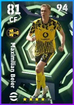 Maximilian Beier eFootball 2026 player card — 81 OVR CF