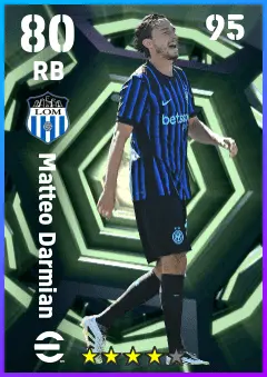 Matteo Darmian eFootball 2026 player card — 80 OVR RB