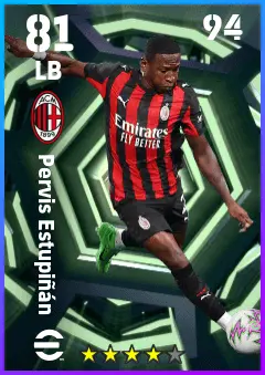 Pervis Estupinan eFootball 2026 player card — 81 OVR LB