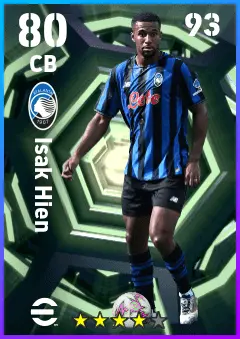 Isak Hien eFootball 2026 player card — 80 OVR CB
