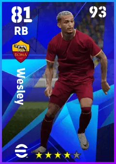 Wesley eFootball 2026 player card — 81 OVR RB