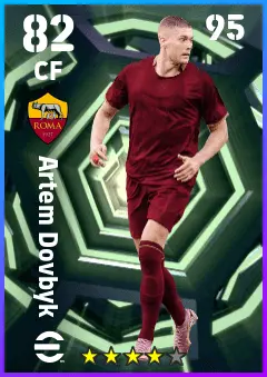 Artem Dovbyk eFootball 2026 player card — 82 OVR CF