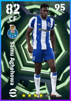 Samu Aghehowa eFootball 2026 player card — 82 OVR CF