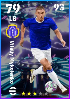 Vitaliy Mykolenko eFootball 2026 player card — 79 OVR LB