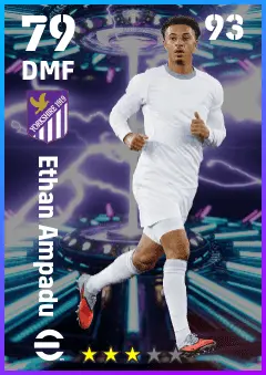 Ethan Ampadu eFootball 2026 player card — 79 OVR DMF