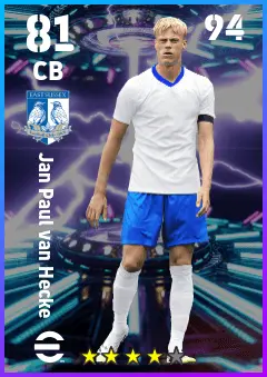 Jan Paul van Hecke eFootball 2026 player card — 81 OVR CB