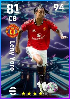 Leny Yoro eFootball 2026 player card — 81 OVR CB