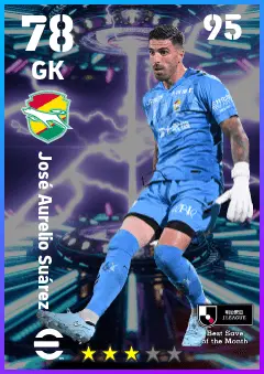 Jose Aurelio Suarez eFootball 2026 player card — 78 OVR GK
