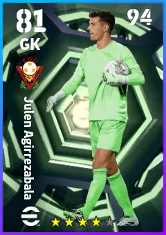 Julen Agirrezabala eFootball 2026 player card — 81 OVR GK
