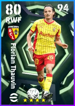 Florian Thauvin eFootball 2026 player card — 80 OVR RWF