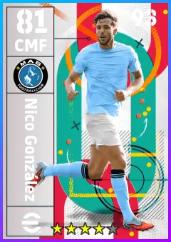 Nico Gonzalez eFootball 2026 player card — 81 OVR CMF