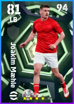 Joakim Maehle eFootball 2026 player card — 81 OVR LB