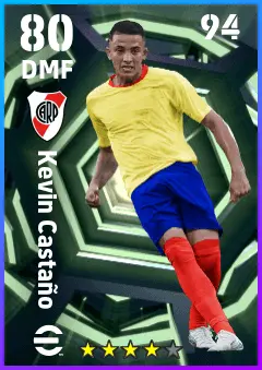 Kevin Castano eFootball 2026 player card — 80 OVR DMF