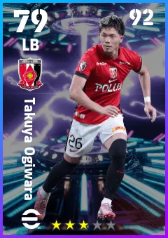 Takuya Ogiwara eFootball 2026 player card — 79 OVR LB