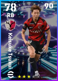 Keisuke Tsukui eFootball 2026 player card — 78 OVR RB