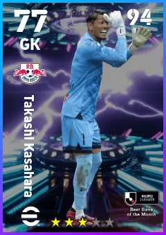 Takashi Kasahara eFootball 2026 player card — 77 OVR GK