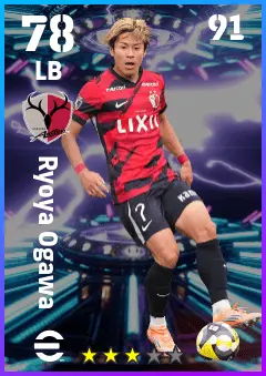 Ryoya Ogawa eFootball 2026 player card — 78 OVR LB