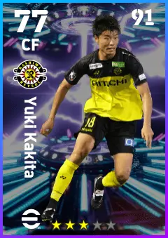 Yuki Kakita eFootball 2026 player card — 77 OVR CF