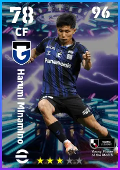 Harumi Minamino eFootball 2026 player card — 78 OVR CF