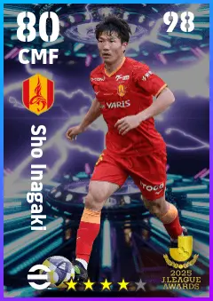 Sho Inagaki eFootball 2026 player card — 80 OVR CMF