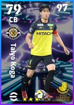 Taiyo Koga eFootball 2026 player card — 79 OVR CB