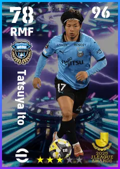 Tatsuya Ito eFootball 2026 player card — 78 OVR RMF