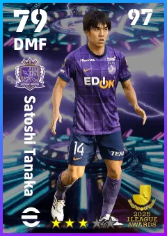 Satoshi Tanaka eFootball 2026 player card — 79 OVR DMF