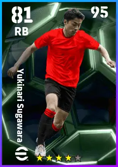 Yukinari Sugawara eFootball 2026 player card — 81 OVR RB