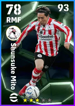 Shunsuke Mito eFootball 2026 player card — 78 OVR RMF