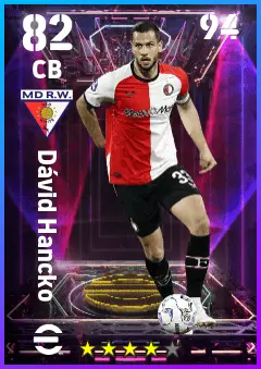 David Hancko eFootball 2026 player card — 82 OVR CB