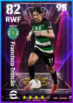 Francisco Trincao eFootball 2026 player card — 82 OVR RWF
