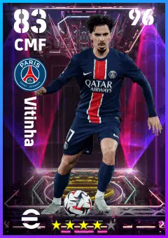 Vitinha eFootball 2026 player card — 83 OVR CMF