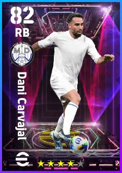 Dani Carvajal eFootball 2026 player card — 82 OVR RB