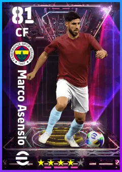 Marco Asensio eFootball 2026 player card — 81 OVR CF