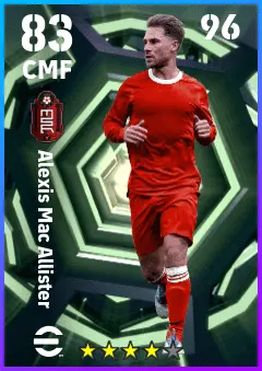 Alexis Mac Allister eFootball 2026 player card — 83 OVR CMF