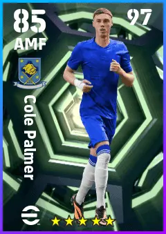 Cole Palmer eFootball 2026 player card — 85 OVR AMF