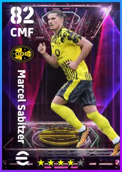 Marcel Sabitzer eFootball 2026 player card — 82 OVR CMF