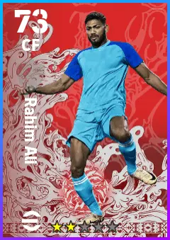 Rahim Ali eFootball 2026 player card — 73 OVR CF