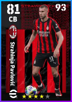 Strahinja Pavlovic eFootball 2026 player card — 81 OVR CB
