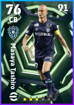 Masaya Tashiro eFootball 2026 player card — 76 OVR CB