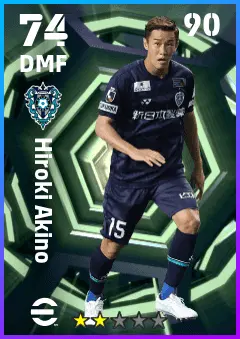 Hiroki Akino eFootball 2026 player card — 74 OVR DMF