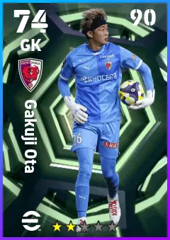Gakuji Ota eFootball 2026 player card — 74 OVR GK